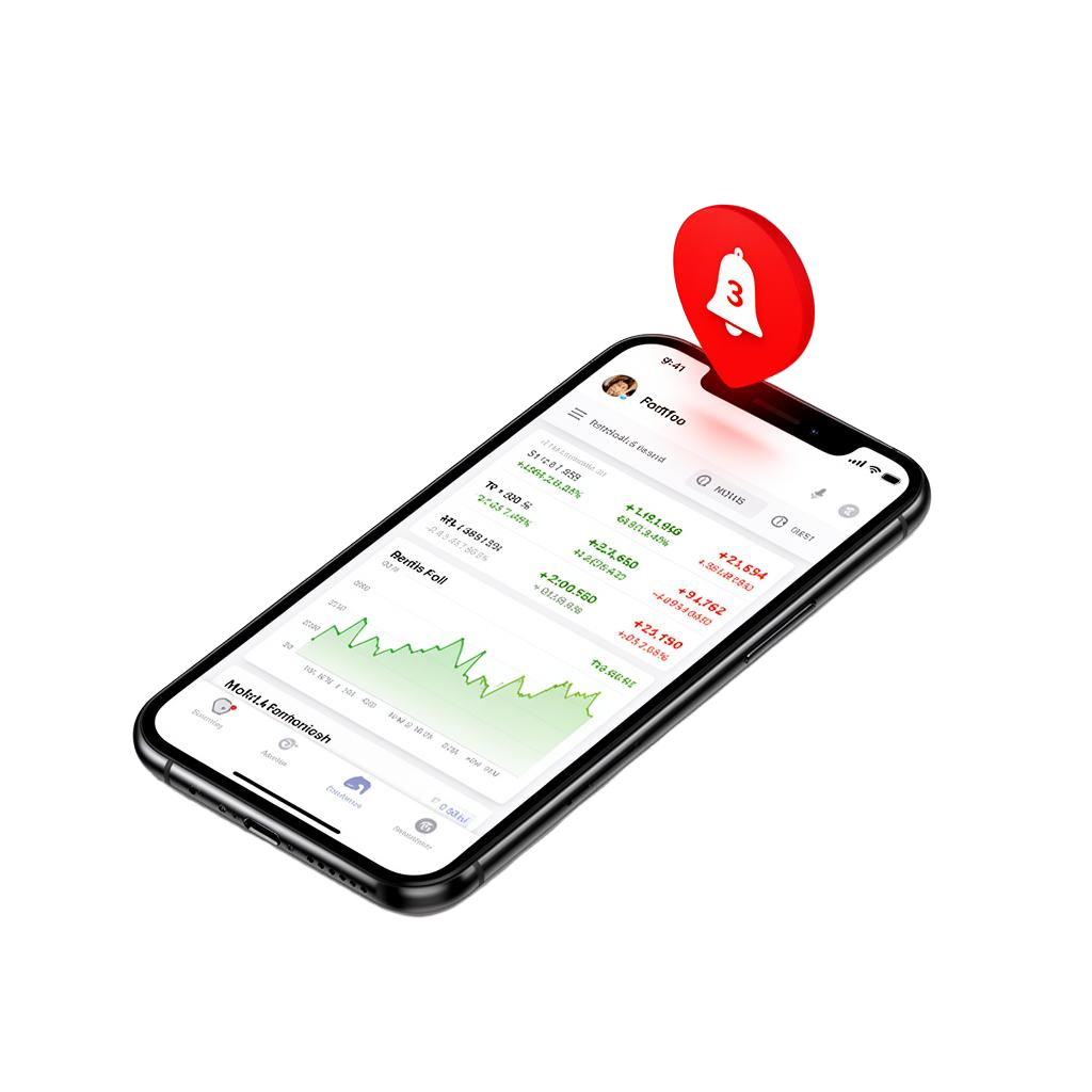 Weekly market alerts on phone